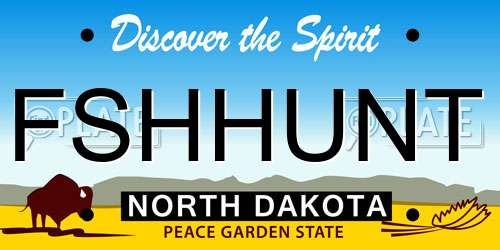 FSHHUNT North Dakota License Plate