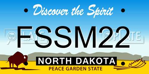 FSSM22 North Dakota License Plate
