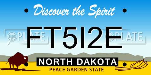 FT5I2E North Dakota License Plate