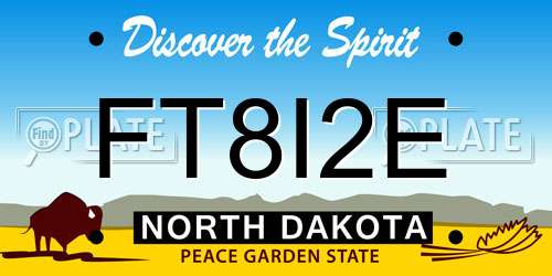 FT8I2E North Dakota License Plate