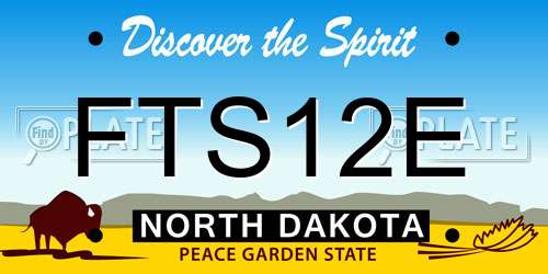FTS12E North Dakota License Plate