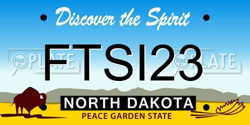 FTSI23 North Dakota License Plate