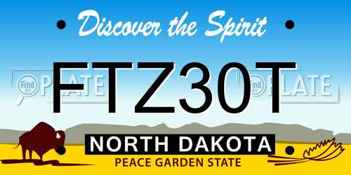FTZ30T North Dakota License Plate