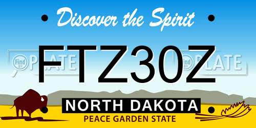 FTZ30Z North Dakota License Plate