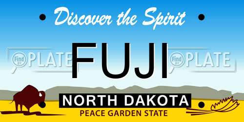 FUJI North Dakota License Plate