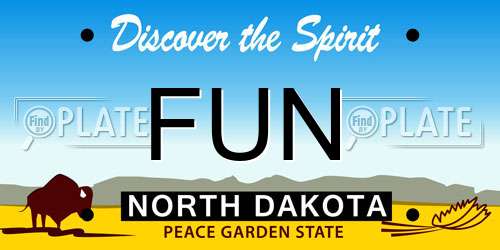 FUN North Dakota License Plate