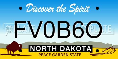 FV0B6O North Dakota License Plate