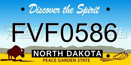 FVF0586 North Dakota License Plate