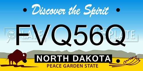 FVQ56Q North Dakota License Plate