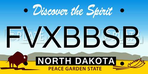 FVXBBSB North Dakota License Plate
