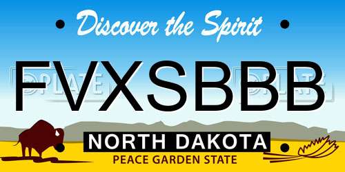 FVXSBBB North Dakota License Plate