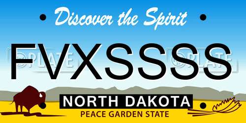 FVXSSSS North Dakota License Plate