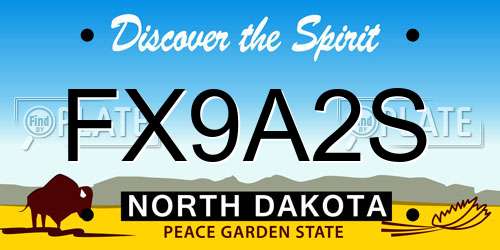 FX9A2S North Dakota License Plate