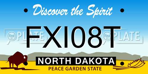 FXI08T North Dakota License Plate