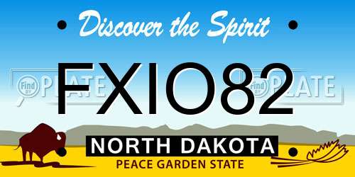 FXIO82 North Dakota License Plate
