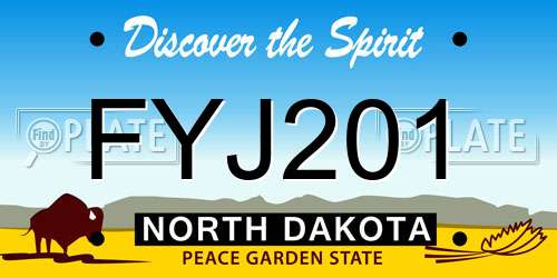 FYJ201 North Dakota License Plate