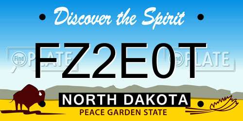 FZ2E0T North Dakota License Plate