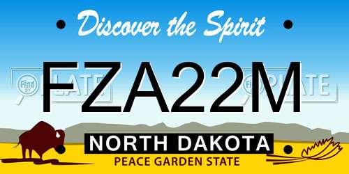 FZA22M North Dakota License Plate