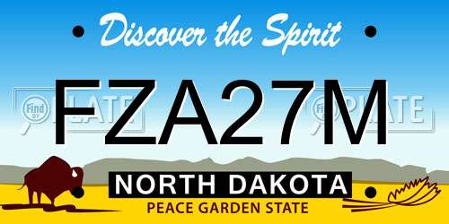 FZA27M North Dakota License Plate