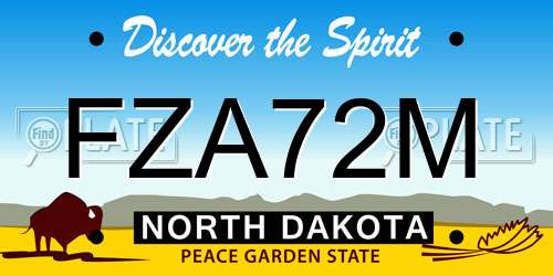 FZA72M North Dakota License Plate