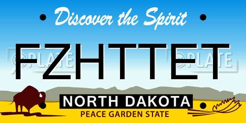 FZHTTET North Dakota License Plate