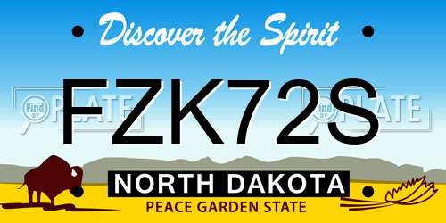 FZK72S North Dakota License Plate