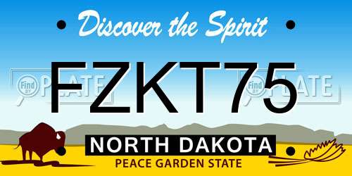 FZKT75 North Dakota License Plate