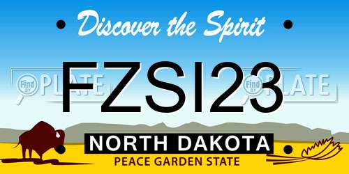 FZSI23 North Dakota License Plate