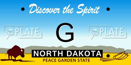 G North Dakota License Plate