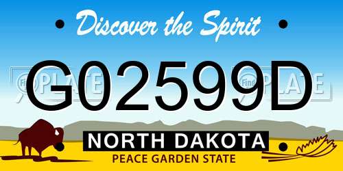 G02599D North Dakota License Plate