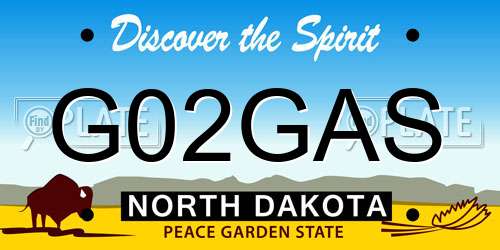 G02GAS North Dakota License Plate