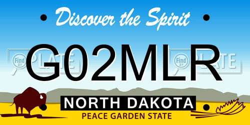 G02MLR North Dakota License Plate