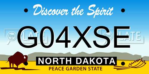 G04XSE North Dakota License Plate