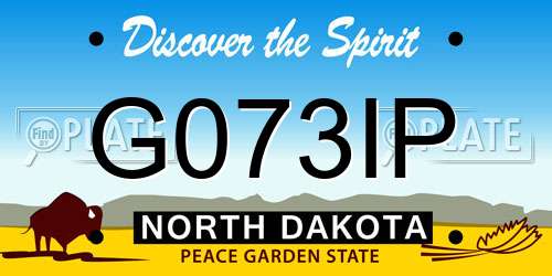 G073IP North Dakota License Plate