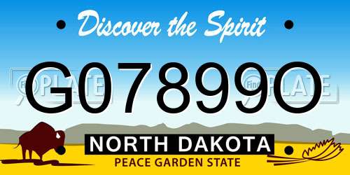 G07899O North Dakota License Plate