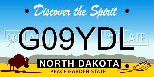 G09YDL North Dakota License Plate