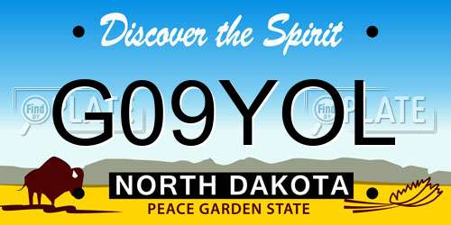 G09YOL North Dakota License Plate