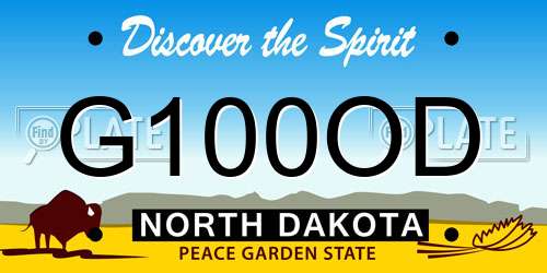 G100OD North Dakota License Plate