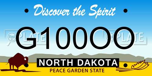 G100OO North Dakota License Plate