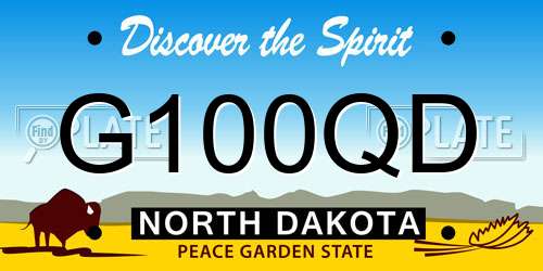 G100QD North Dakota License Plate