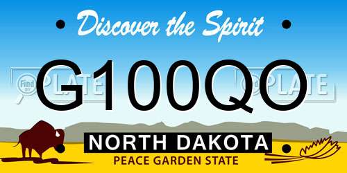 G100QO North Dakota License Plate
