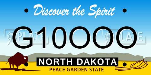 G10OOO North Dakota License Plate
