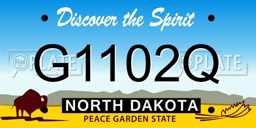 G1102Q North Dakota License Plate