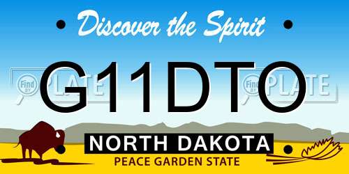 G11DTO North Dakota License Plate