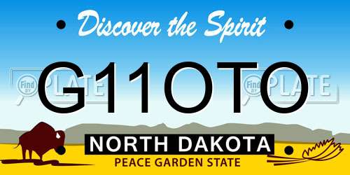G11OTO North Dakota License Plate