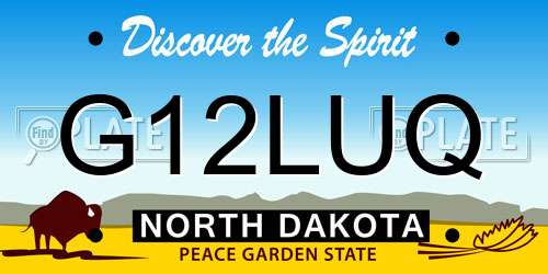 G12LUQ North Dakota License Plate