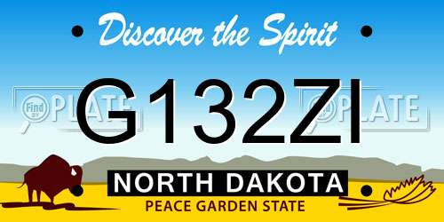 G132ZI North Dakota License Plate