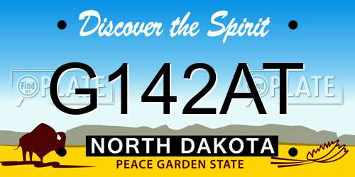 G142AT North Dakota License Plate
