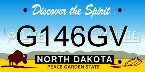 G146GV North Dakota License Plate