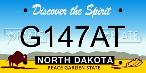 G147AT North Dakota License Plate